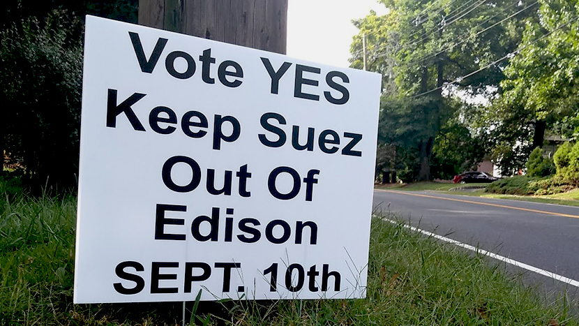Edison residents banded together to stop the Suez corporation from taking over their water and sewage.